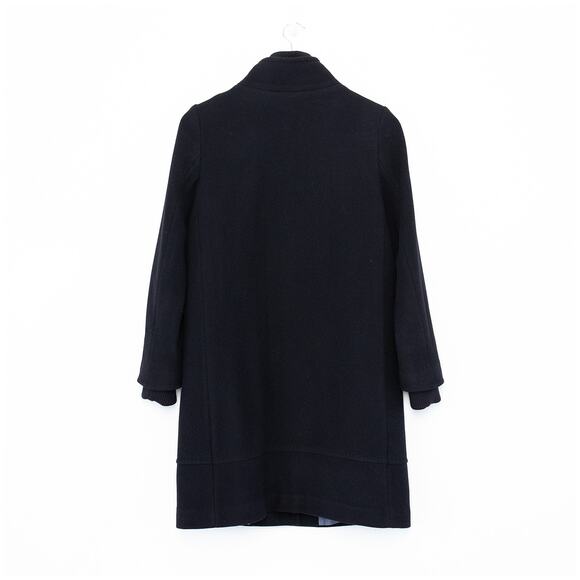 Banana Republic Italian Melton Wool Stadium Coat Black Structured | READ | XS - Picture 3 of 11